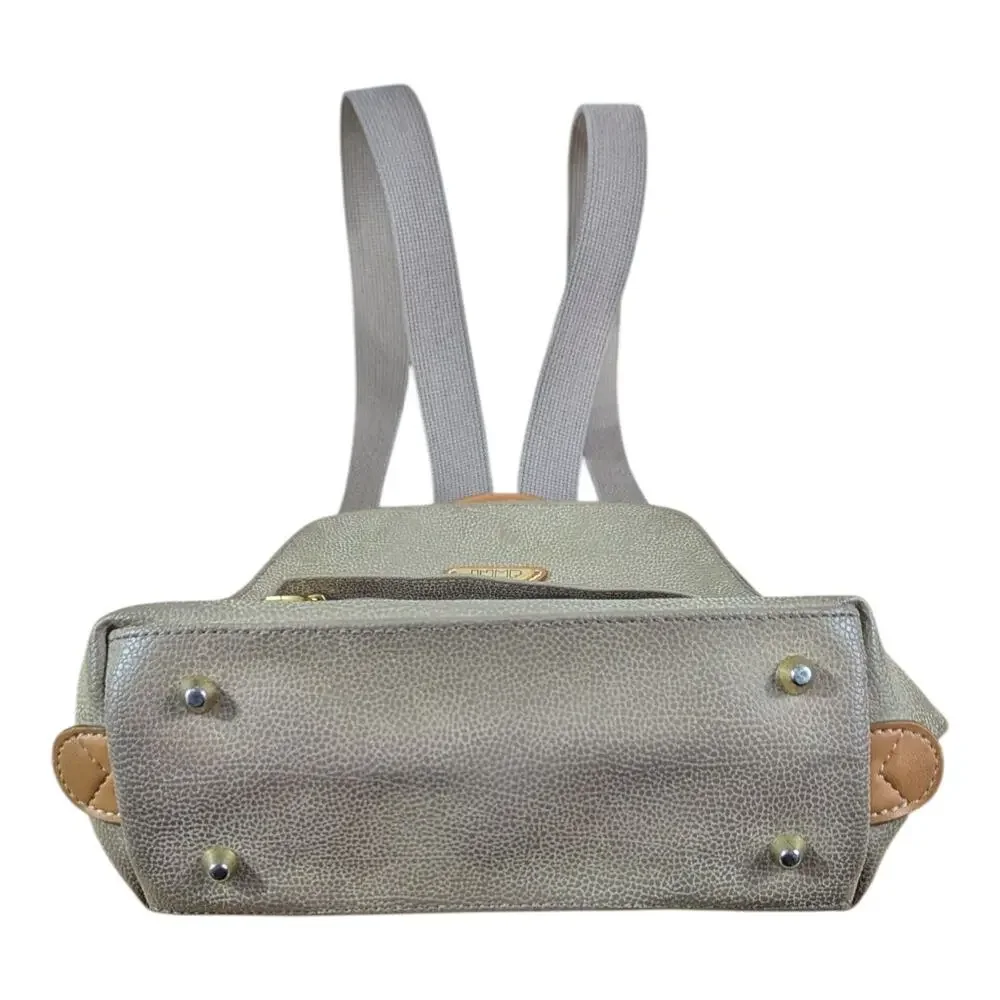 Jump For Boyt Olive Green Brown Backpack Purse Pebbled Case Travel Bag